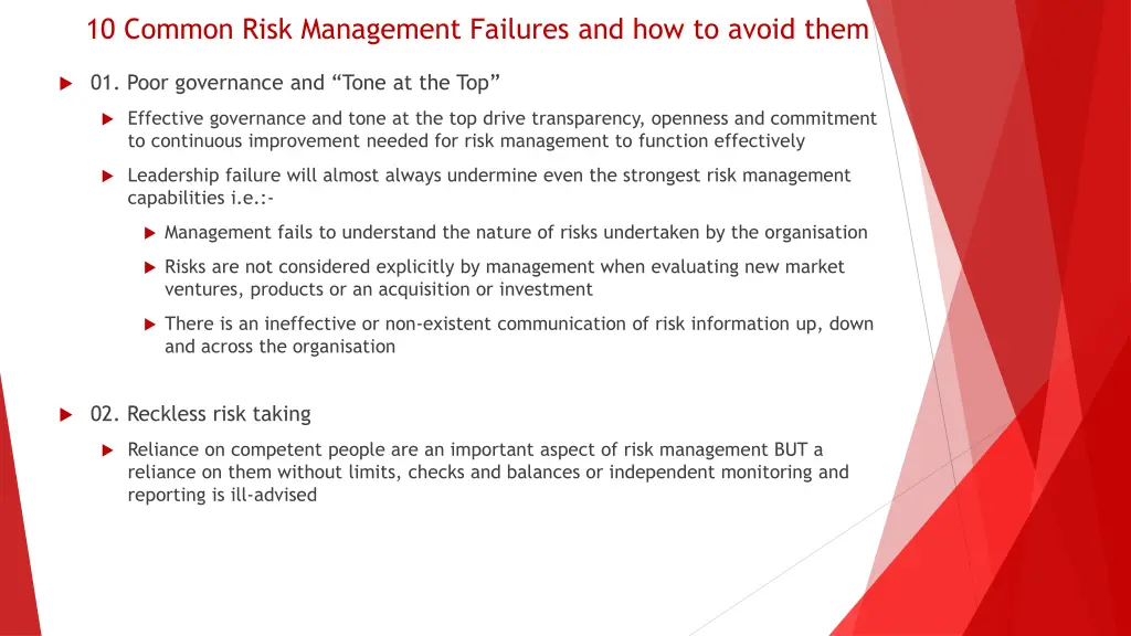 10 common risk management failures
