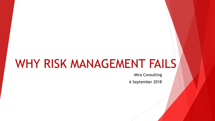why risk management fails