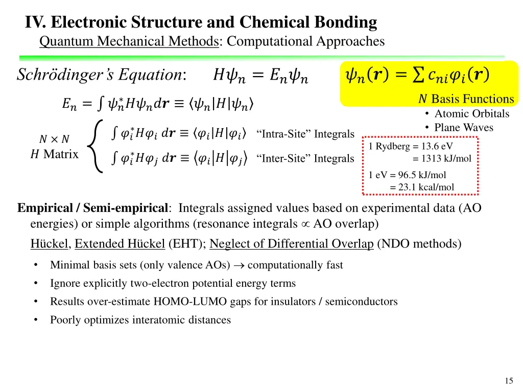 iv electronic structure and chemical bonding 6