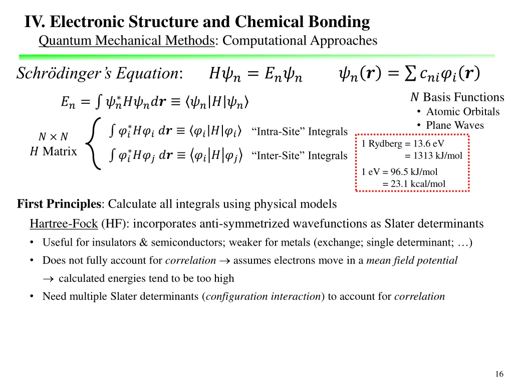 iv electronic structure and chemical bonding 7