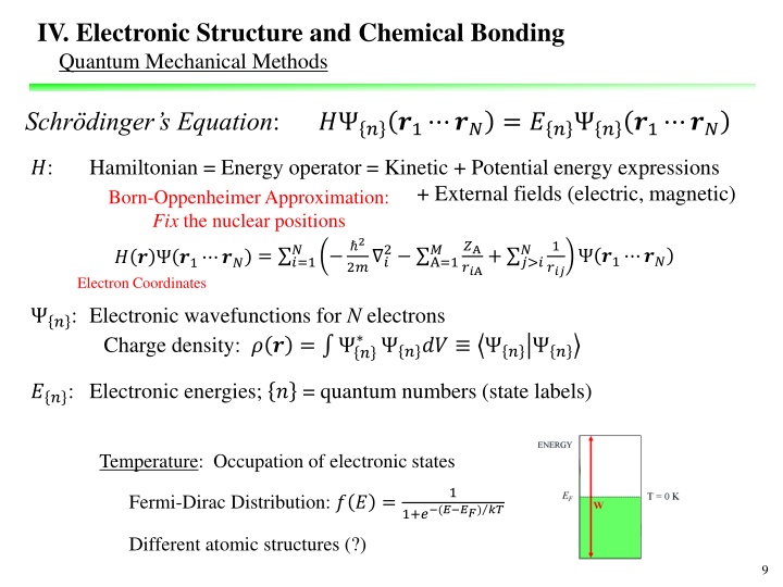iv electronic structure and chemical bonding