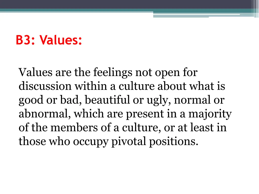 b3 values