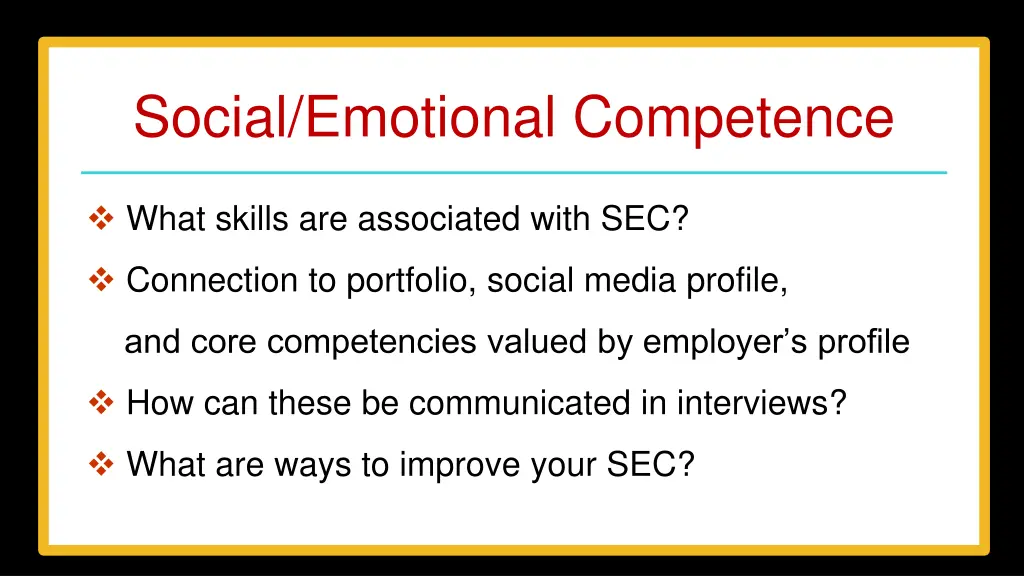 social emotional competence
