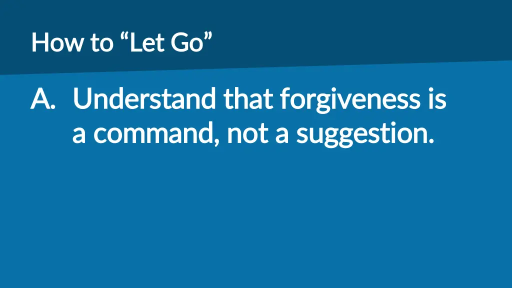 how to let go how to let go