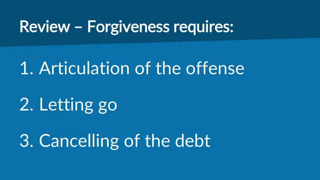 review review forgiveness requires forgiveness