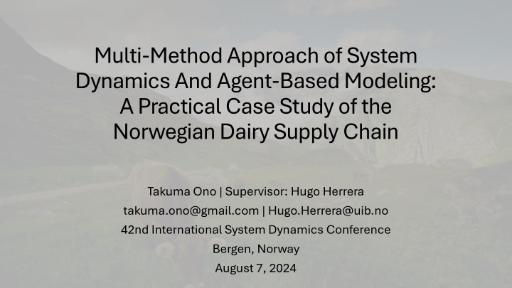 multi method approach of system dynamics