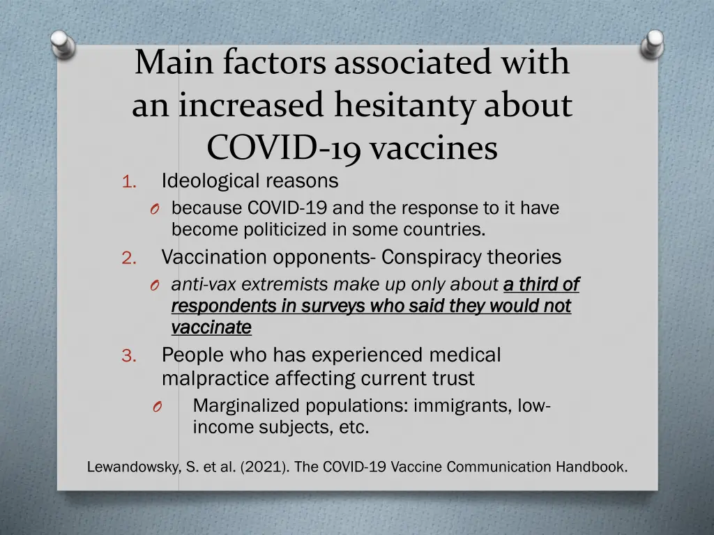 main factors associated with an increased
