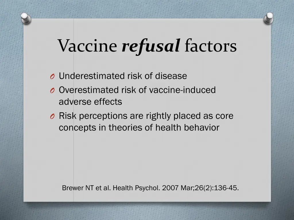 vaccine refusal factors