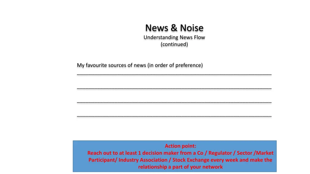 news noise understanding news flow continued