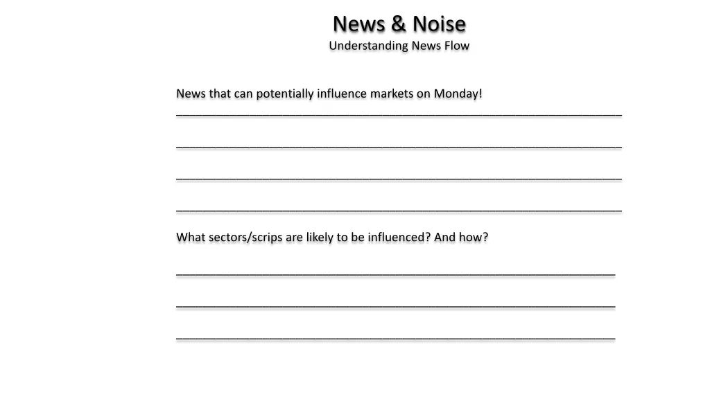 news noise understanding news flow