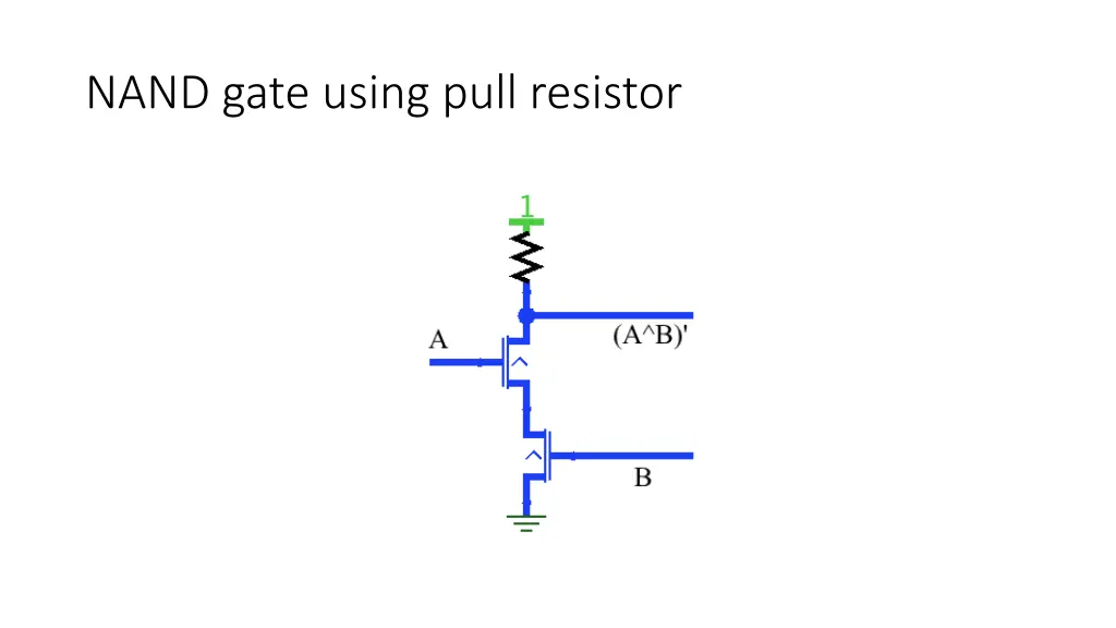 nand gate using pull resistor