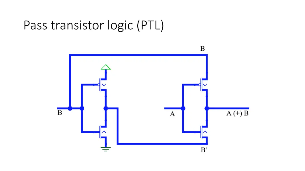 pass transistor logic ptl