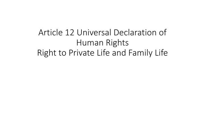 article 12 universal declaration of human rights