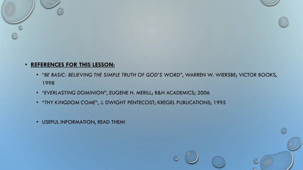 references for this lesson
