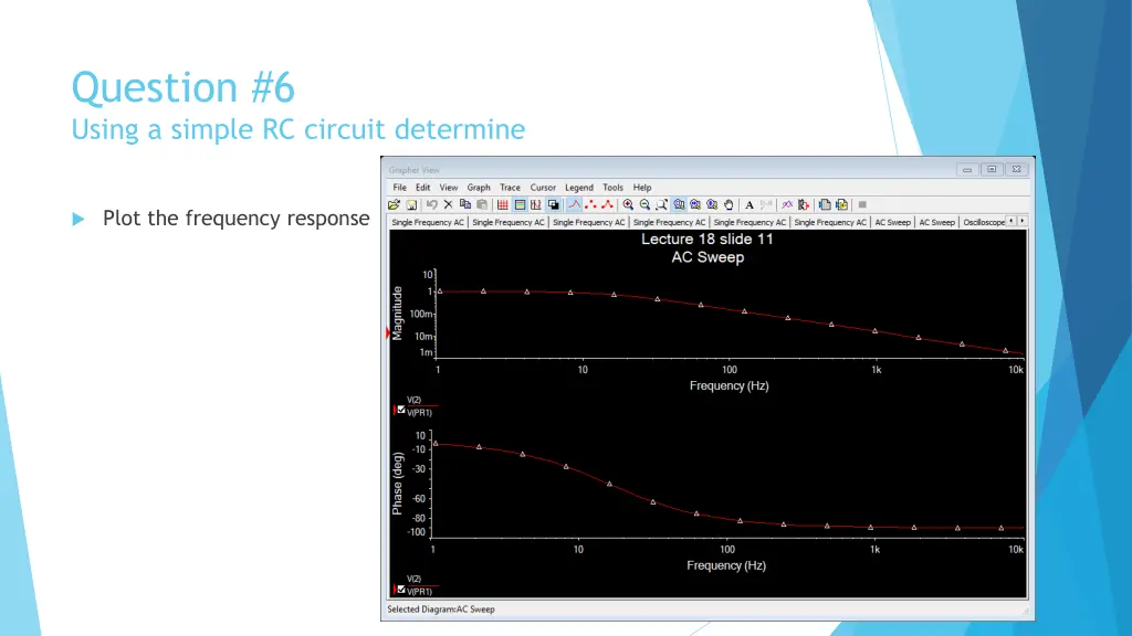 question 6 using a simple rc circuit determine 1