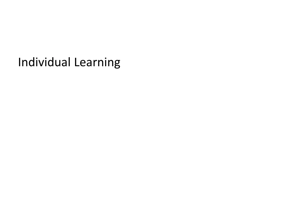 individual learning