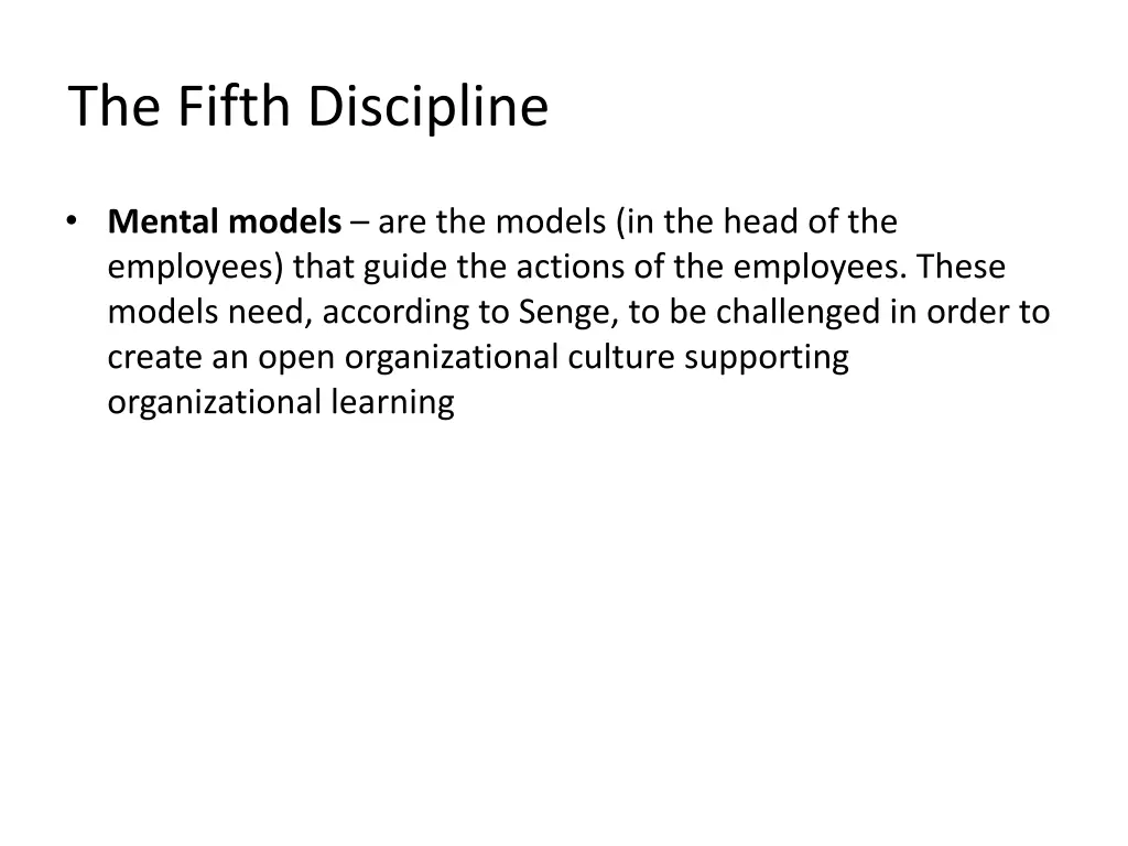 the fifth discipline 2