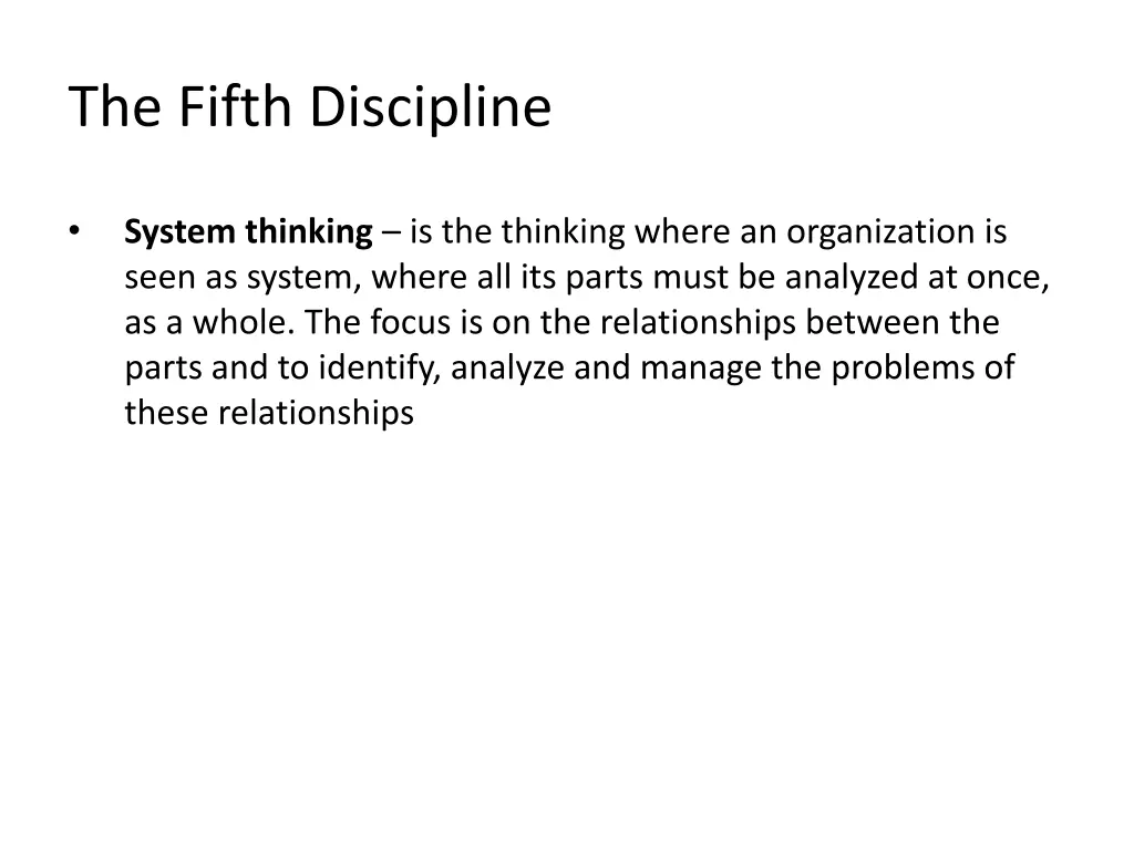 the fifth discipline