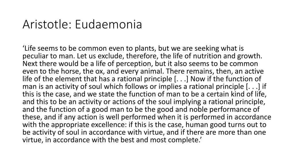 aristotle eudaemonia 1