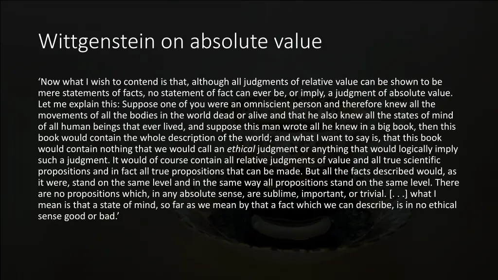 wittgenstein on absolute value 1