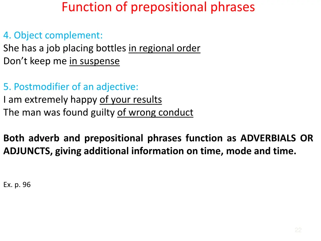 function of prepositional phrases 1