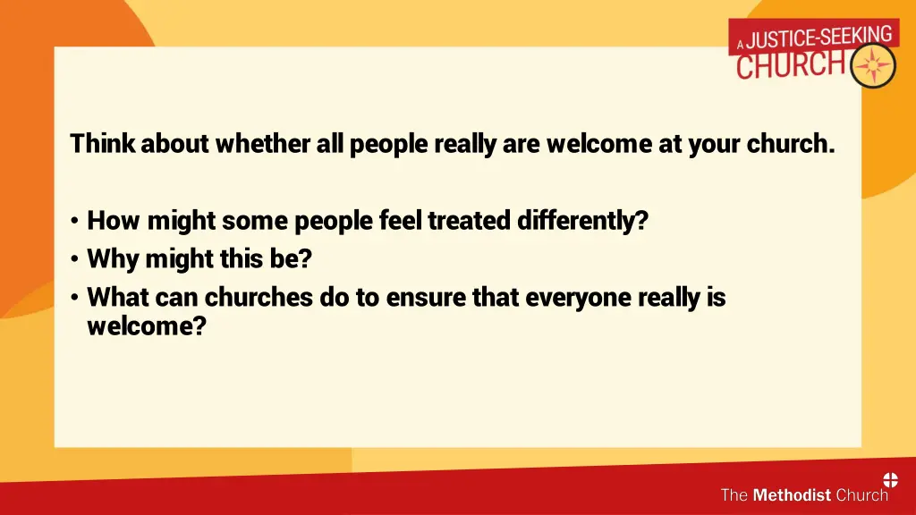 think about whether all people really are welcome