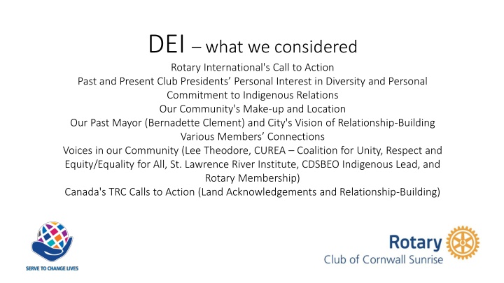 dei what we considered rotary international