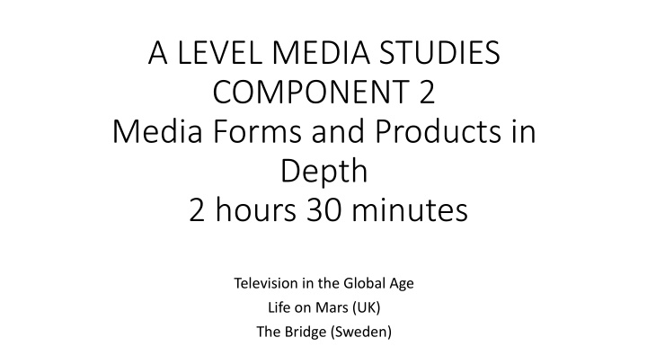 a level media studies component 2 media forms