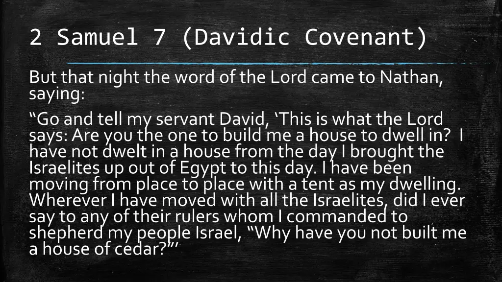 2 samuel 7 davidic covenant 1