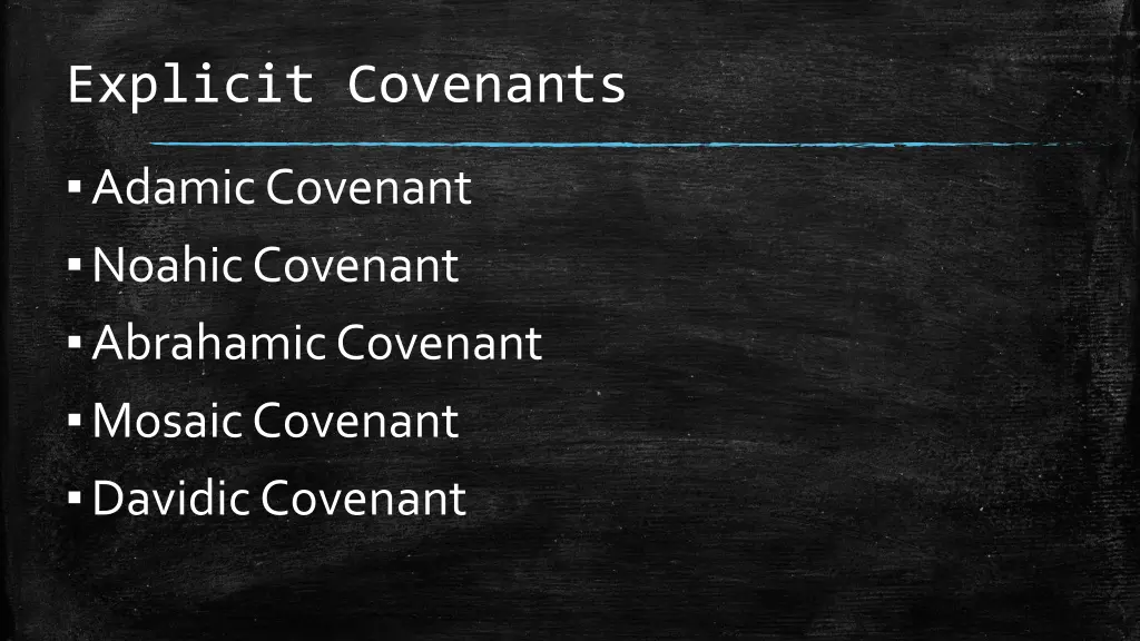explicit covenants