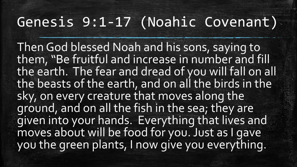 genesis 9 1 17 noahic covenant