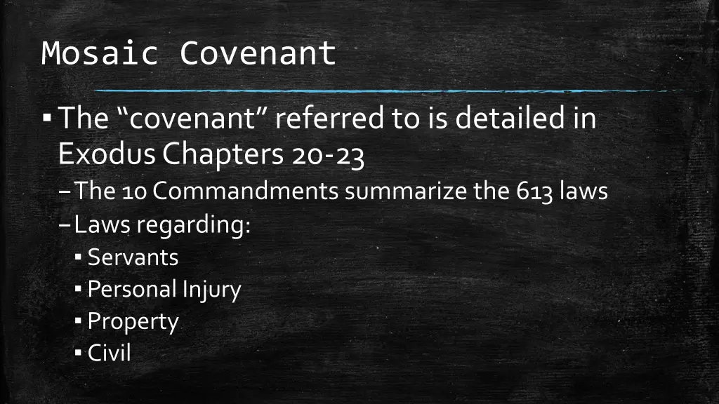 mosaic covenant 1