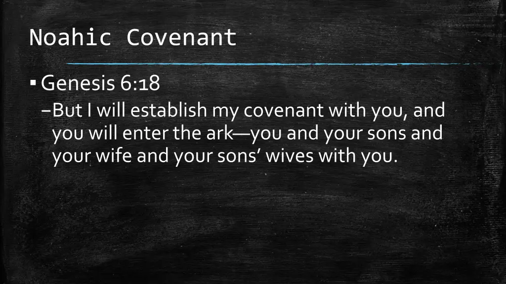 noahic covenant