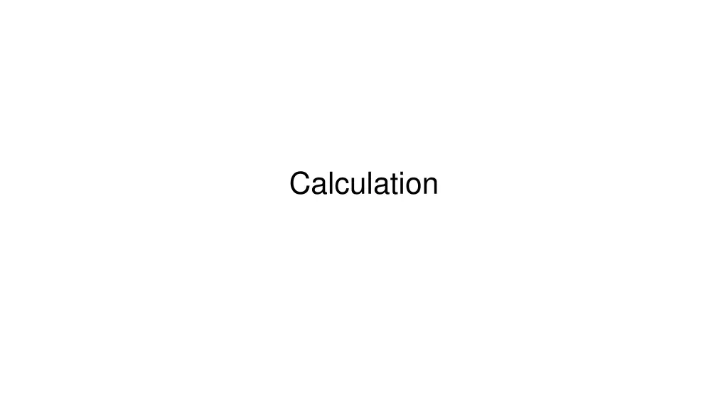calculation