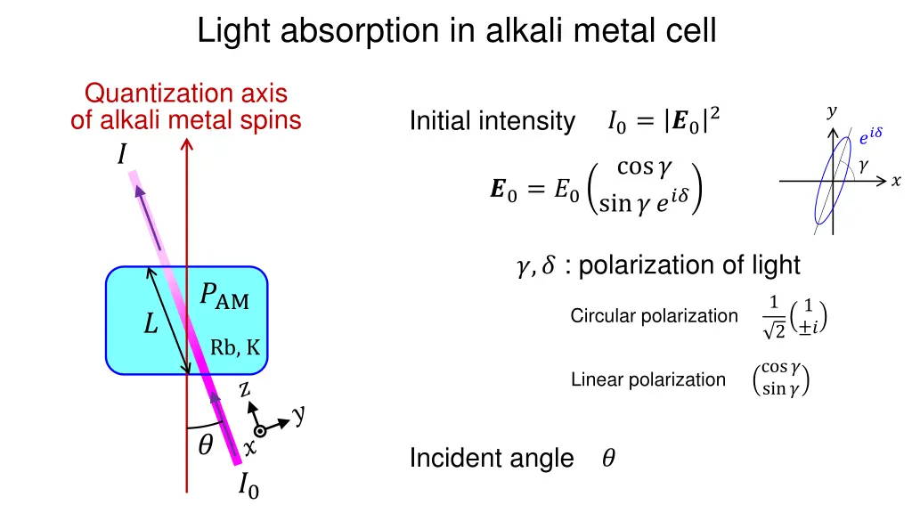light absorption in alkali metal cell