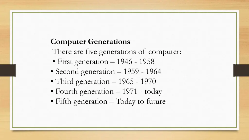 computer generations there are five generations