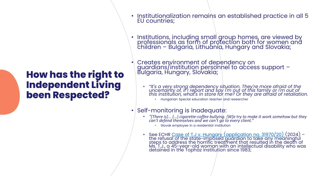 institutionalization remains an established