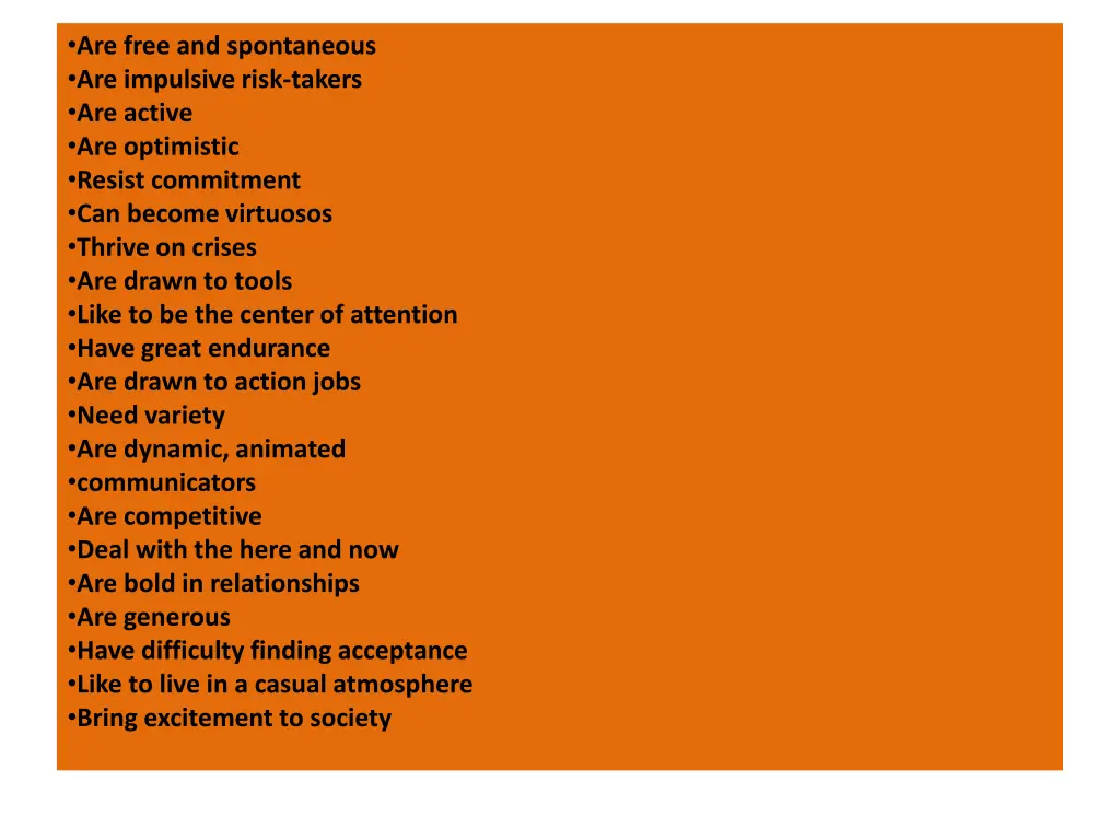 are free and spontaneous are impulsive risk