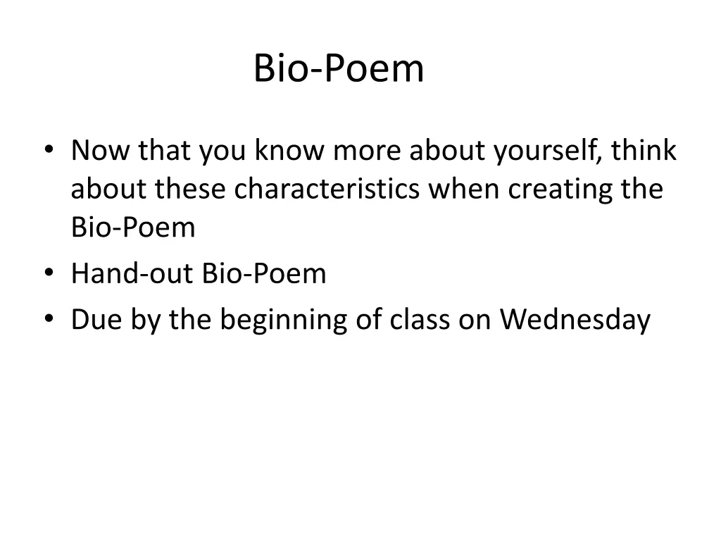 bio poem