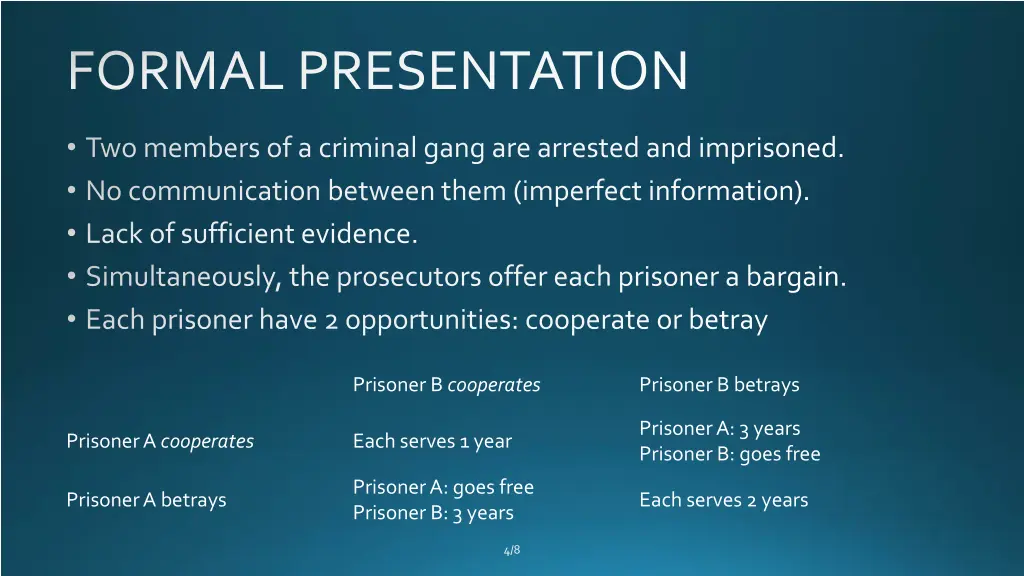 formal presentation