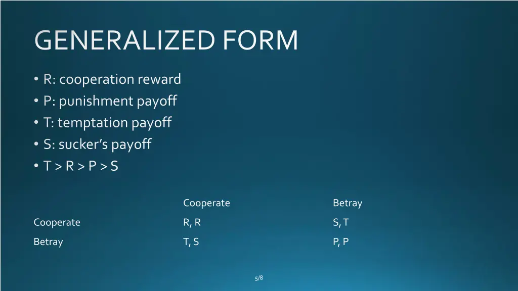 generalized form