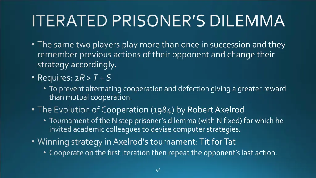 iterated prisoner s dilemma