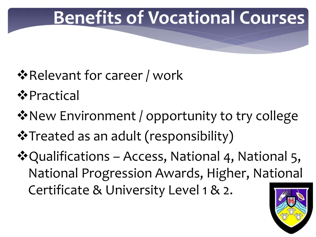 benefits of vocational courses