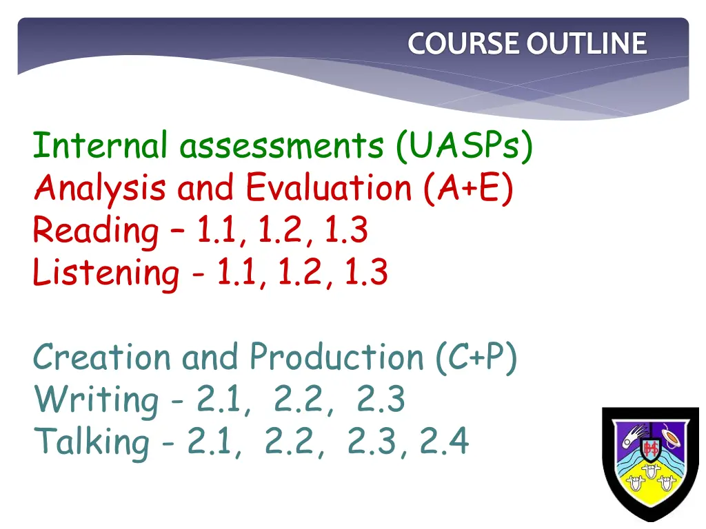 course outline 1