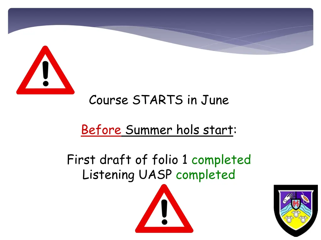 course starts in june