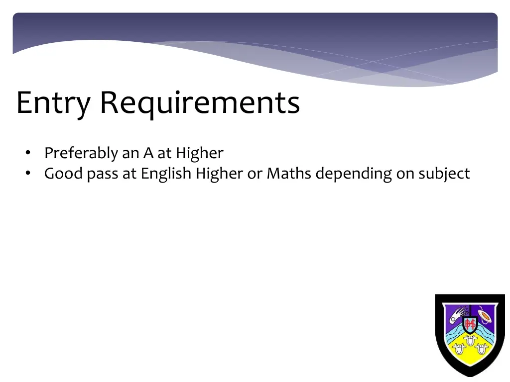entry requirements