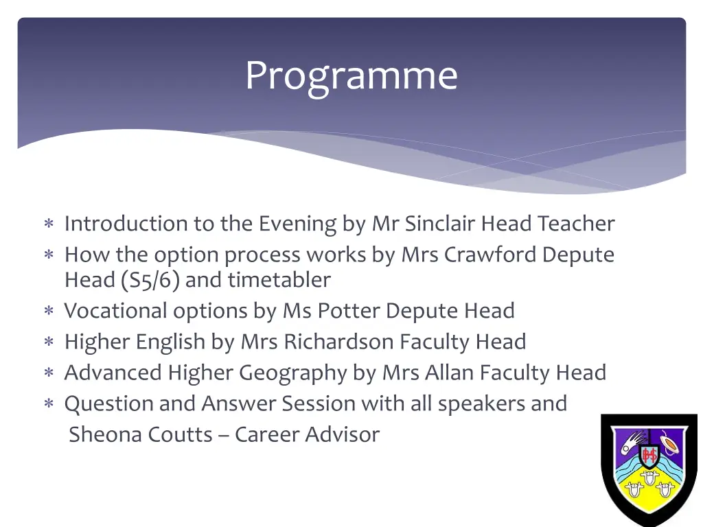 programme