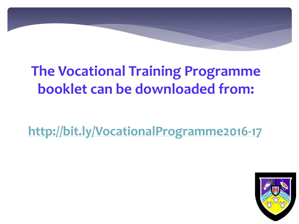 the vocational training programme booklet