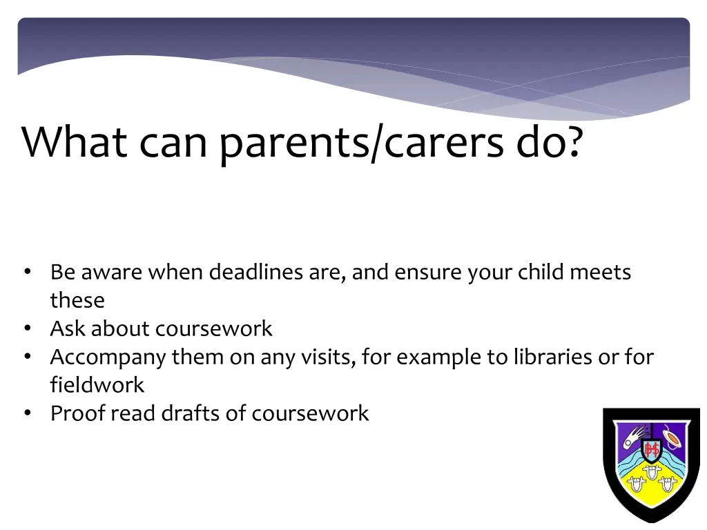 what can parents carers do
