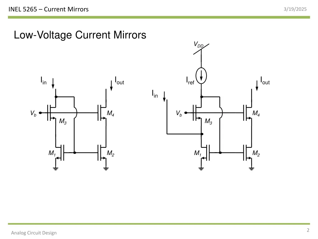 inel 5265 current mirrors 1